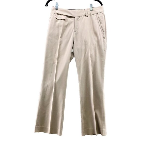 Banana Republic Martin Fit Trouser Pants Womens Size 4 Beige Stretch Straight - Picture 1 of 12